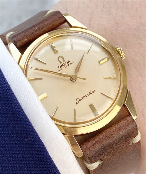 gold seamaster omega|omega seamaster gold vintage.